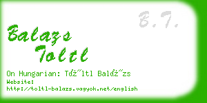 balazs toltl business card